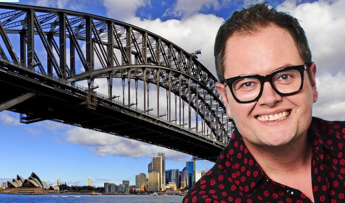 'Too pissed to walk over a bridge.’ | Alan Carr recalls a very drunken night in Sydney