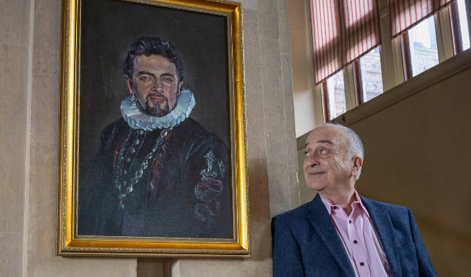 Blackadder hits the canvas | Edmund's portrait snuck up inside stately home