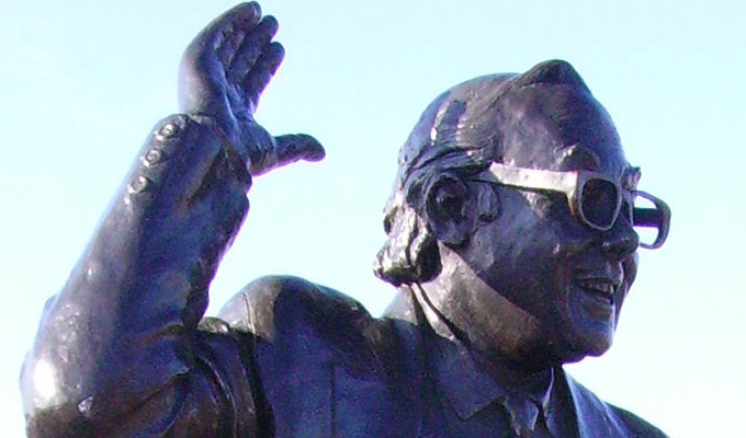 You can hardly see the join... | Eric Morecambe statue has been repaired