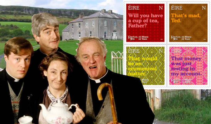 That would be a philatelical matter... | Ireland releases a set of Father Ted stamps