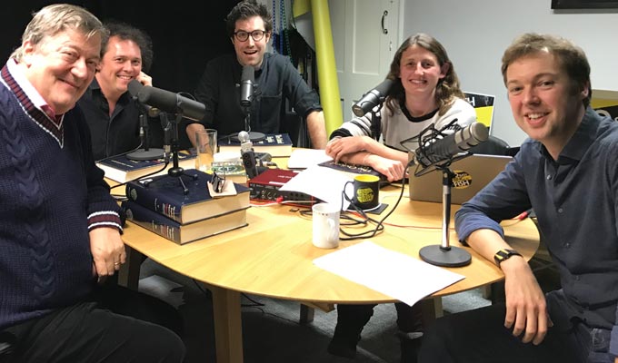 Stephen Fry reunites with the QI team | For an episode of the researchers' No Such Thing As A Fish podcast