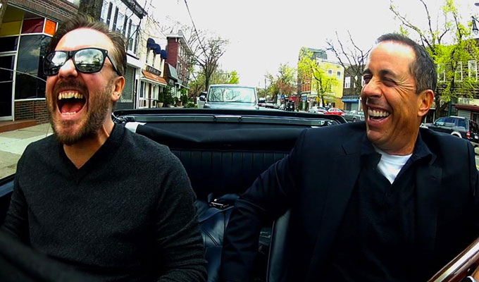Ricky Gervais returns to Comedians in Cars Getting Coffee | Jerry Seinfeld's guests also include Eddie Murphy