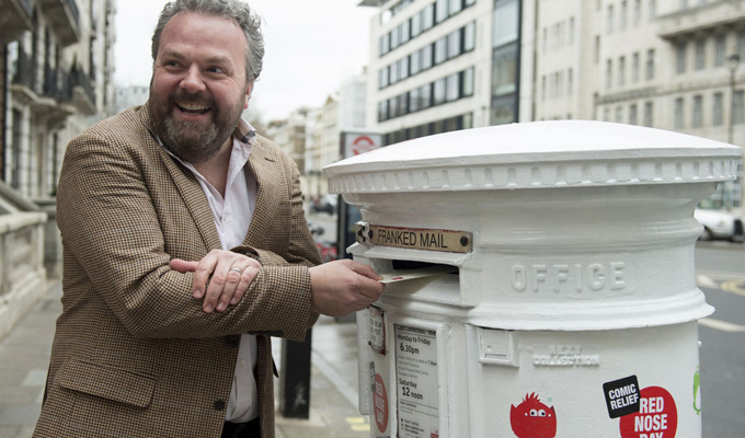 It's all in the delivery... | Here's a postbox that tells jokes