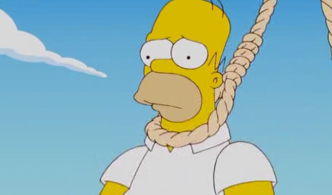 Bad noose for The Simpsons | Show rapped over Homer's hanging