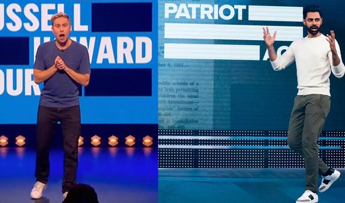 A topical comedy storm's brewing... | Viewers think Hasan Minhaj owes a debt to Russell Howard