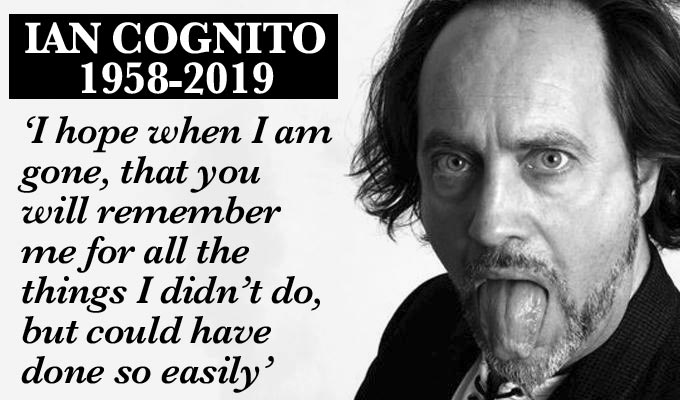 Comic Ian Cognito dies on stage | Tributes paid to a 'true maverick of the circuit'