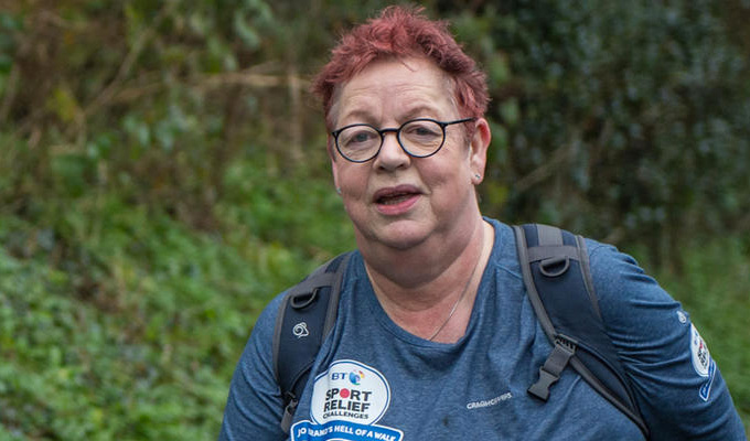 Jo Brand completes her 'Walk Of Hell' | 150-mile trek ends in Liverpool