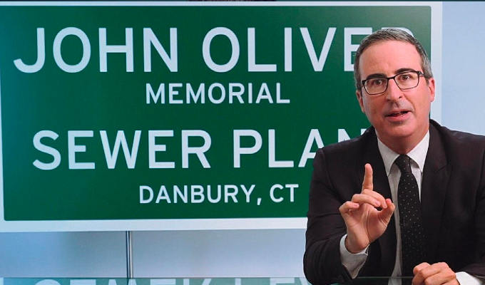 John Oliver lobbies for sewerage plant to be named in his 'honour' | Comic offers $55,000 to make it so