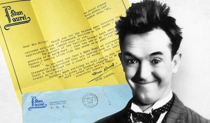 Stan Laurel letter fetches £1,400 | A tight 5: September 16