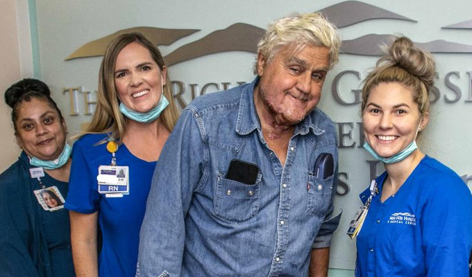 Jay Leno discharged from burns unit | Comic spent ten days in hospital after garage blaze