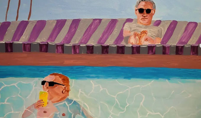 Joe Lycett's in the Royal Academy again | His self-portrait in a pool (as Gary Lineker looks on) makes the Summer Exhibition