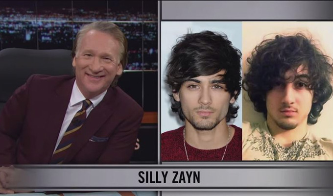 One Direction gag sparks 'racism' storm | Bill Maher likens Zayn Malik to a terrorist