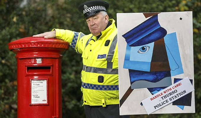 Cops 'seize' sitcom artwork | Scot Squad prop dispatched to the Highlands