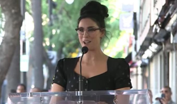 Sarah Silverman gets a star on the Hollywood Walk of Fame | ...and she makes a dark jokes about it