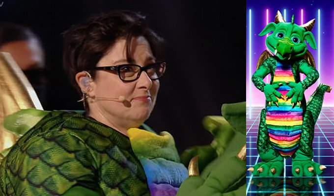 Sue Perkins is the Dragon | Comedian unveiled as Masked Singer semi-finalist