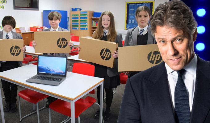 John Bishop donates 100 laptops to his old school | 'Our children deserve to be educated properly'