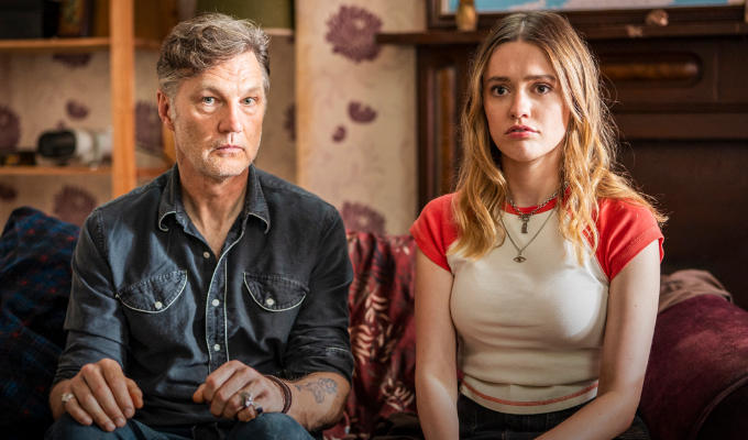 Comedy stars join BBC sitcom Daddy Issues. | As first image released of stars stars Aimee Lou Wood and David Morrissey