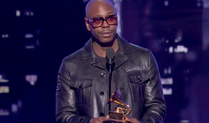 Dave Chappelle wins his first Grammy | ...and he takes part in the political opening number