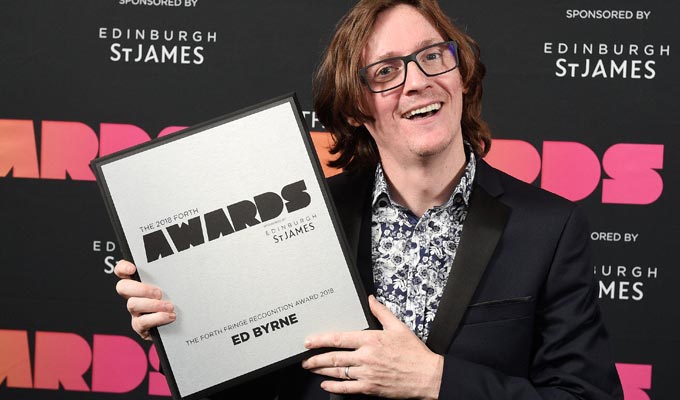 It's Byrne's night in Edinburgh | Comic Ed picks up an award