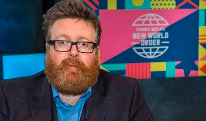 Fifth series for Frankie Boyle’s New World Order | Recording next month