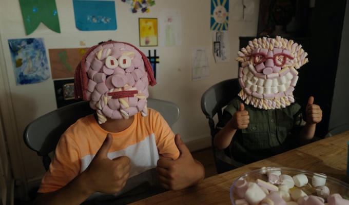 herbert clunkerdunk two kids with marshmallow heads