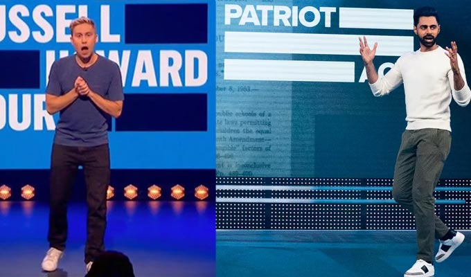 A topical comedy storm's brewing... | Viewers think Hasan Minhaj owes a debt to Russell Howard A topical comedy storm's brewing... | Viewers think Hasan Minhaj owes a debt to Russell Howard