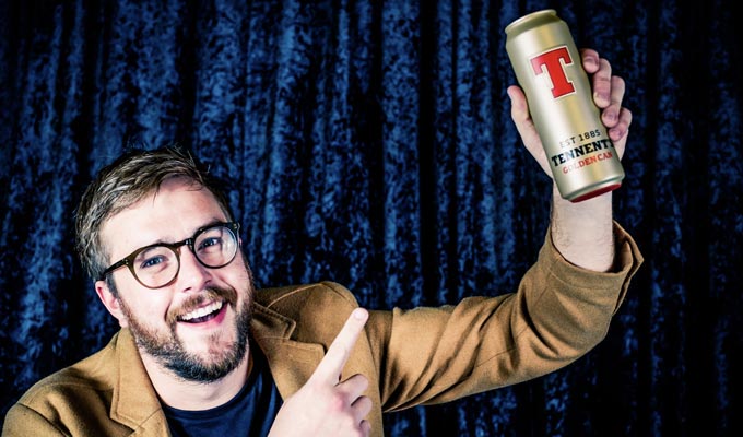 Iain Stirling's carrying the can... | Brewers give comic award for his contribution to Scottish culture