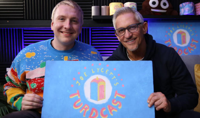 Joe Lycett's Turdcast releases at last | Comic really did record an episode of the 'fake' show, with Gary Lineker