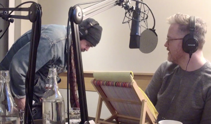 It's all about exposure... | Phill Jupitus gets his trousers off during a radio interview
