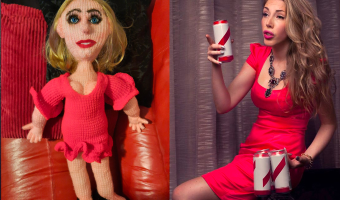 It's Katherine Ry-yarn! | Fan immortalises comedy stars in wool