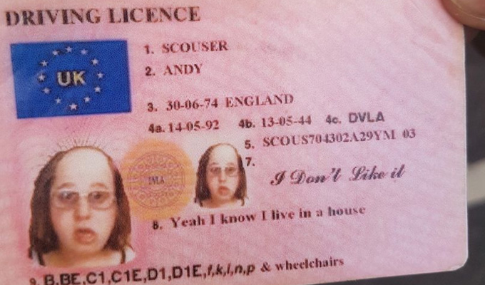 'That's a fake ID...' 'Yeah, I know...' | This driving licence wasn't fooling anybody at beer festival
