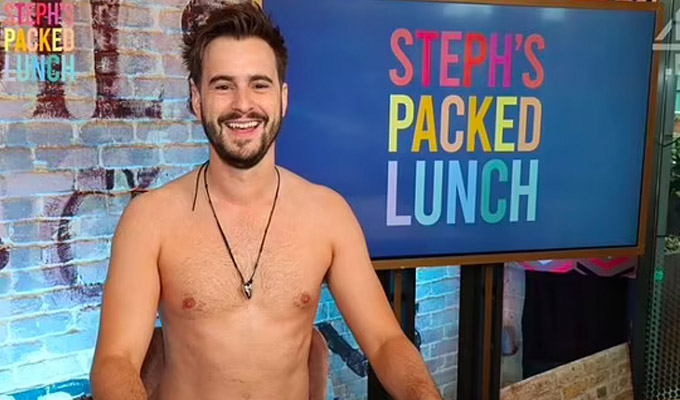 Luke Kempner goes naked on live TV | Comic strips on Steph's Packed Lunch