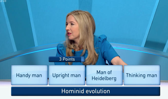 BBC rule it's OK for Victoria Coren Mitchell to say she doesn't believe in evolution | ...but wasn't the Only Connect comment just a joke?