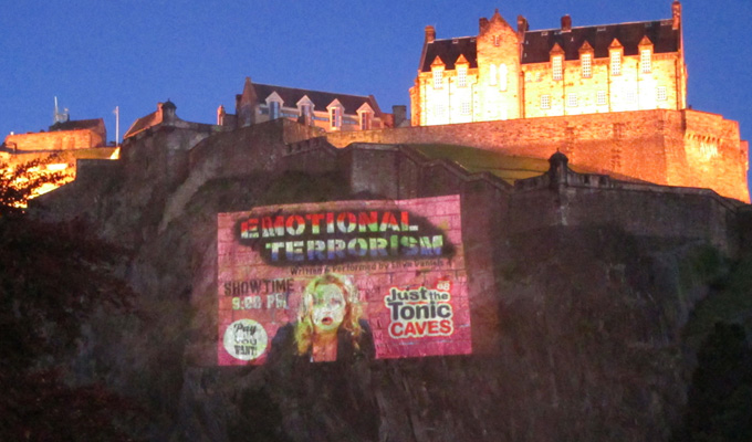 Project management... | Comic splashes her image on Edinburgh landmarks