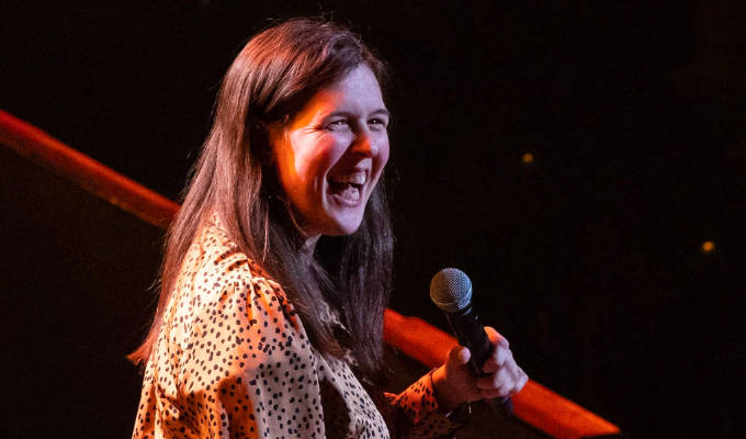 Comedian Rosie_Jones on stage