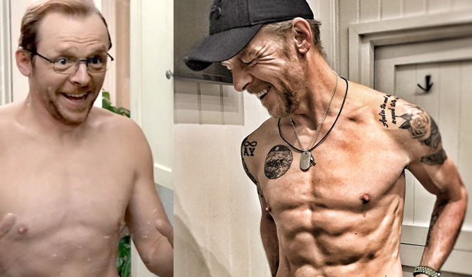 Here’s Simon Pegg as you’ve never seen him before - after the