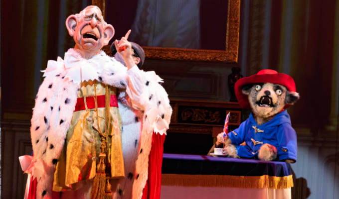 King and Paddington in Spitting Image Live
