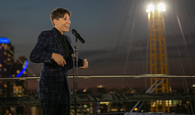 Suzi on the O2 roof