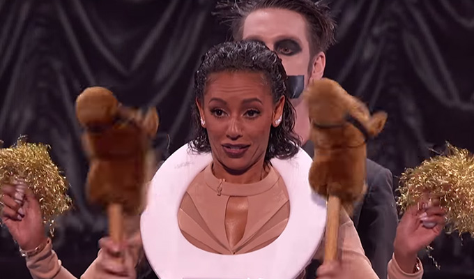 Tape Face's toilet humour on AGT final | Mel B is not amused... Tape Face's toilet humour on AGT final | Mel B is not amused...