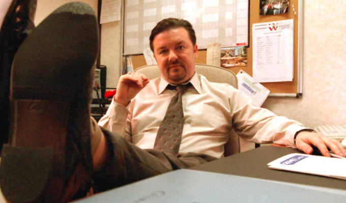 Gervais as David Brent in The Office