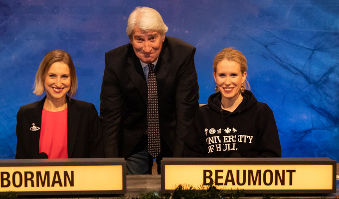 Clean laughs | Were the University Challenge audience 'rude' to laugh at Lucy Beaumont's qualification?
