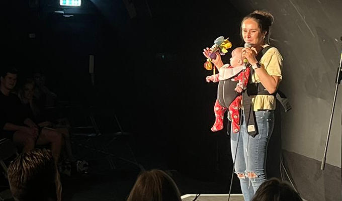Is this the Fringe's youngest performer? | Comic brings her five-month old baby on stage