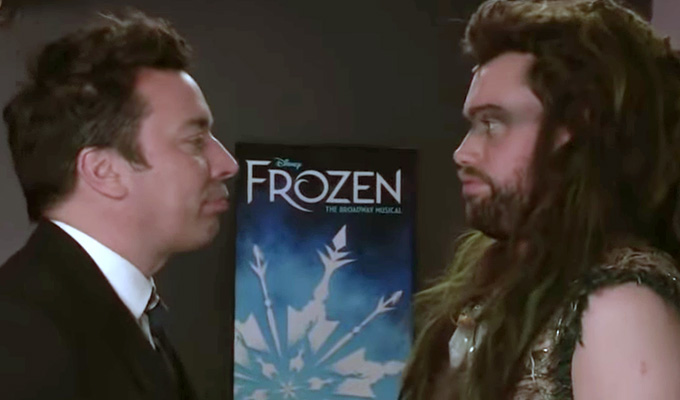 Jack Whitehall appears in Frozen on Broadway | ...courtesy of Jimmy Fallon Jack Whitehall appears in Frozen on Broadway | ...courtesy of Jimmy Fallon