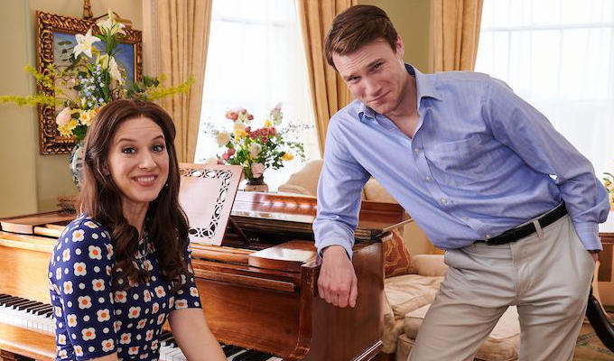 Wills and Kate at a piano in The_Windsors