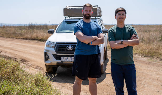 Wang and Novellie in Lesotho